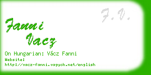 fanni vacz business card