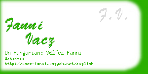 fanni vacz business card